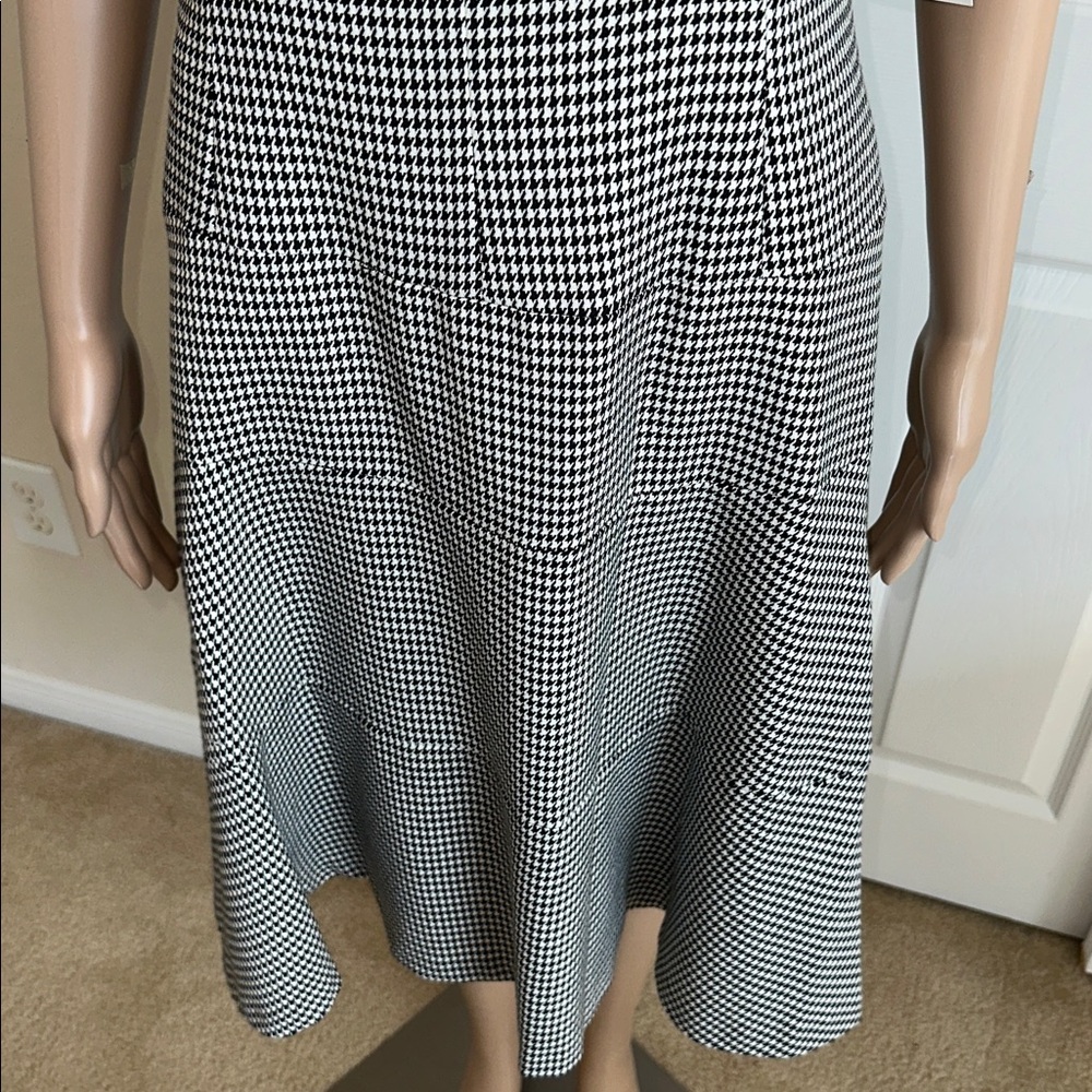 New With Tag ANNE KLEIN Black and White Checkered Midi Dress Size 6. - Picture 6 of 13